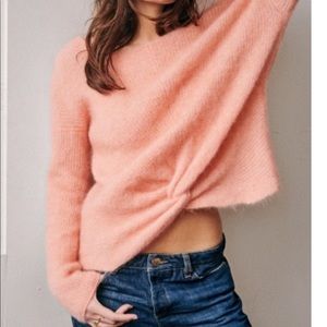 NWOT Sezane peach sweater